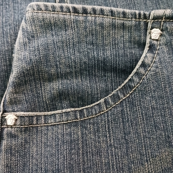 Y2K Versace jeans couture embroidered jeans skirt - Picture 4 of 10